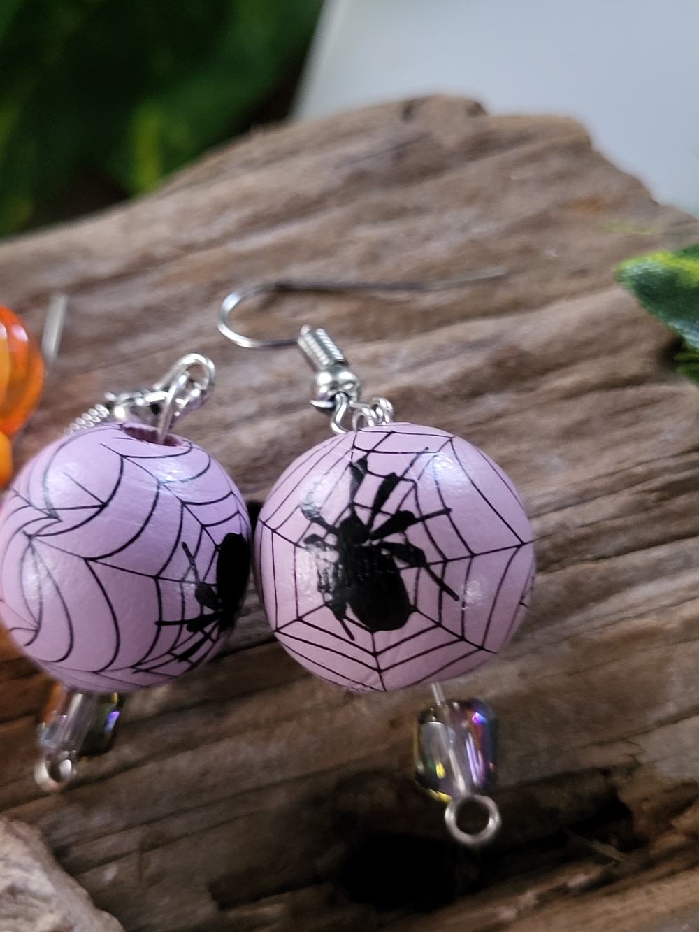 Handcrafted Spider Web Drop Earrings